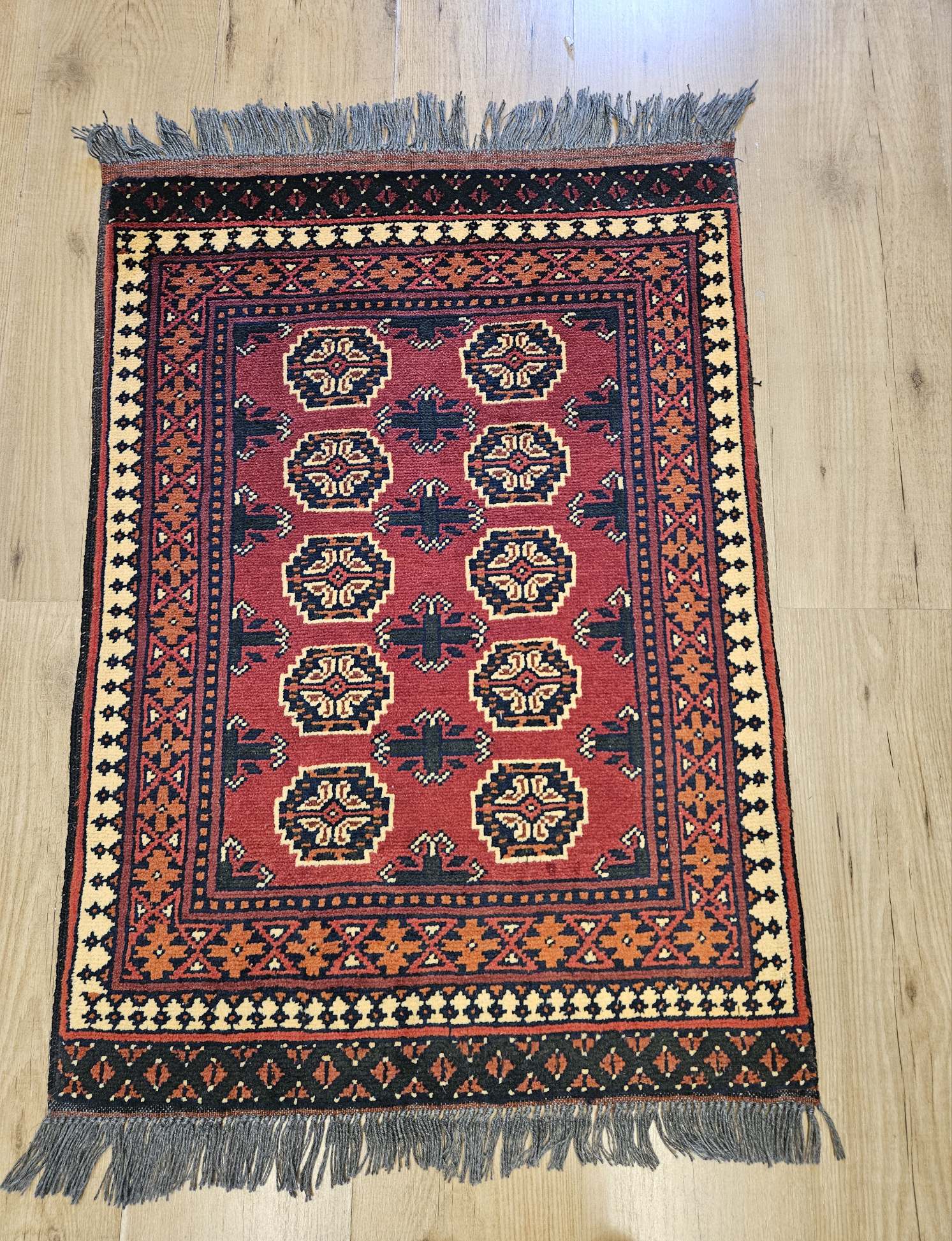 093x66 handgeknoopt oosters tapijt turkmen ID33658