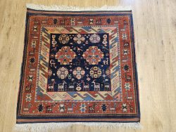 077x78 vintage handgeknoopt perzisch tapijt kazak ID33664