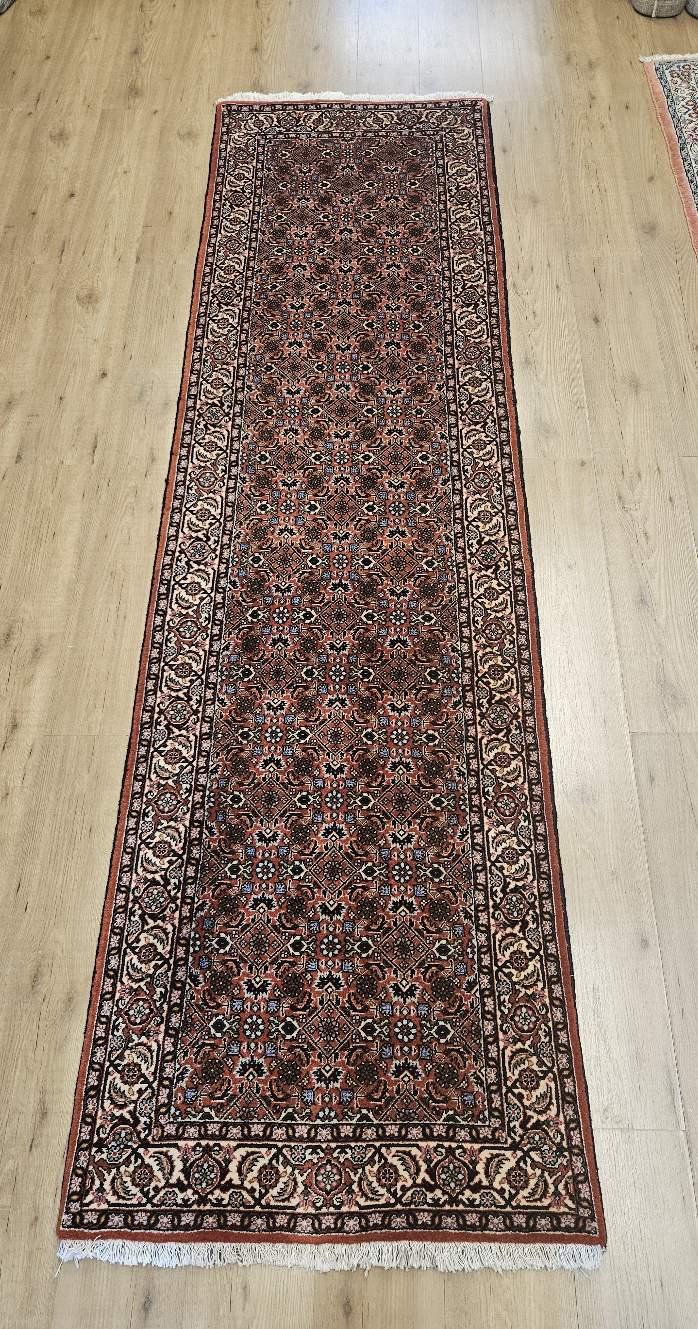 290x85 handgeknoopt perzisch tapijt loper bidjar ID33616