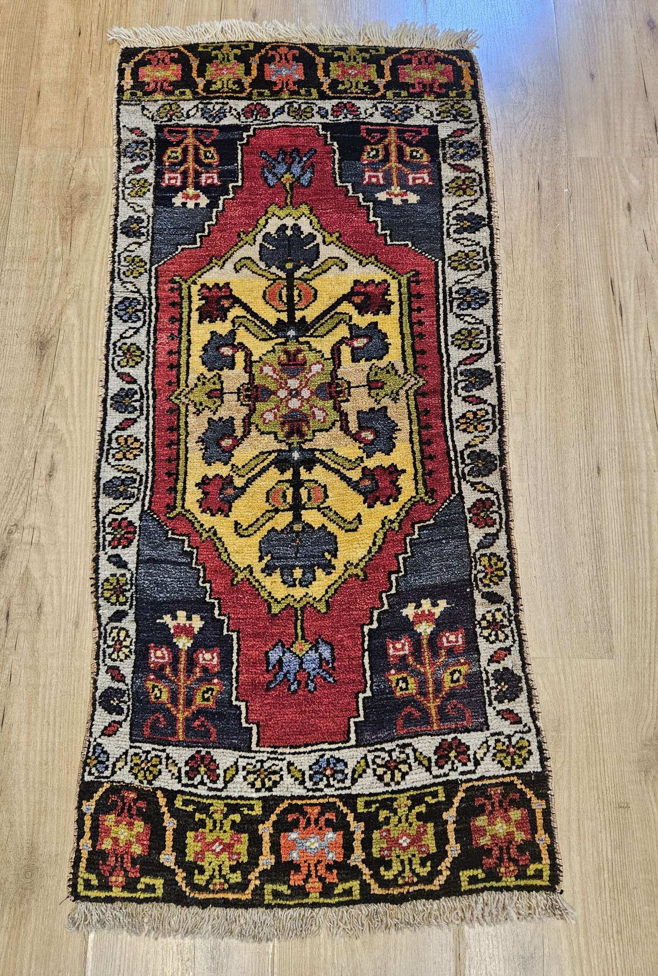 118x53 vintage handgeknoopt oosters tapijt ID33668