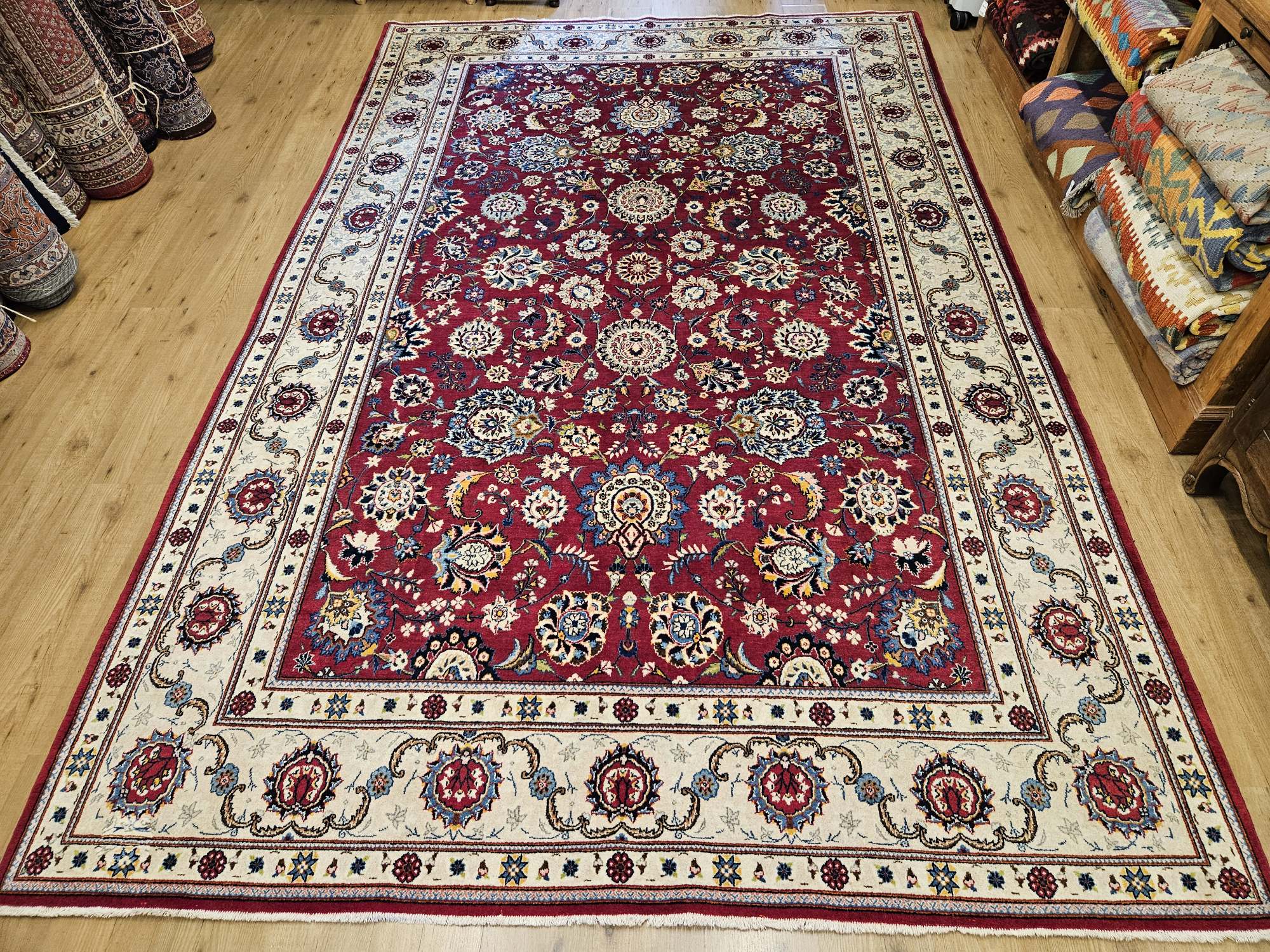 360x232 vintage handgeknoopt perzisch tapijt kashan ID33636