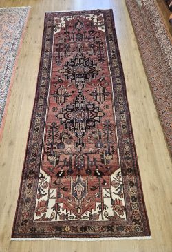 305x107 vintage handgeknoopt perzisch tapijt loper hamadan ID33614