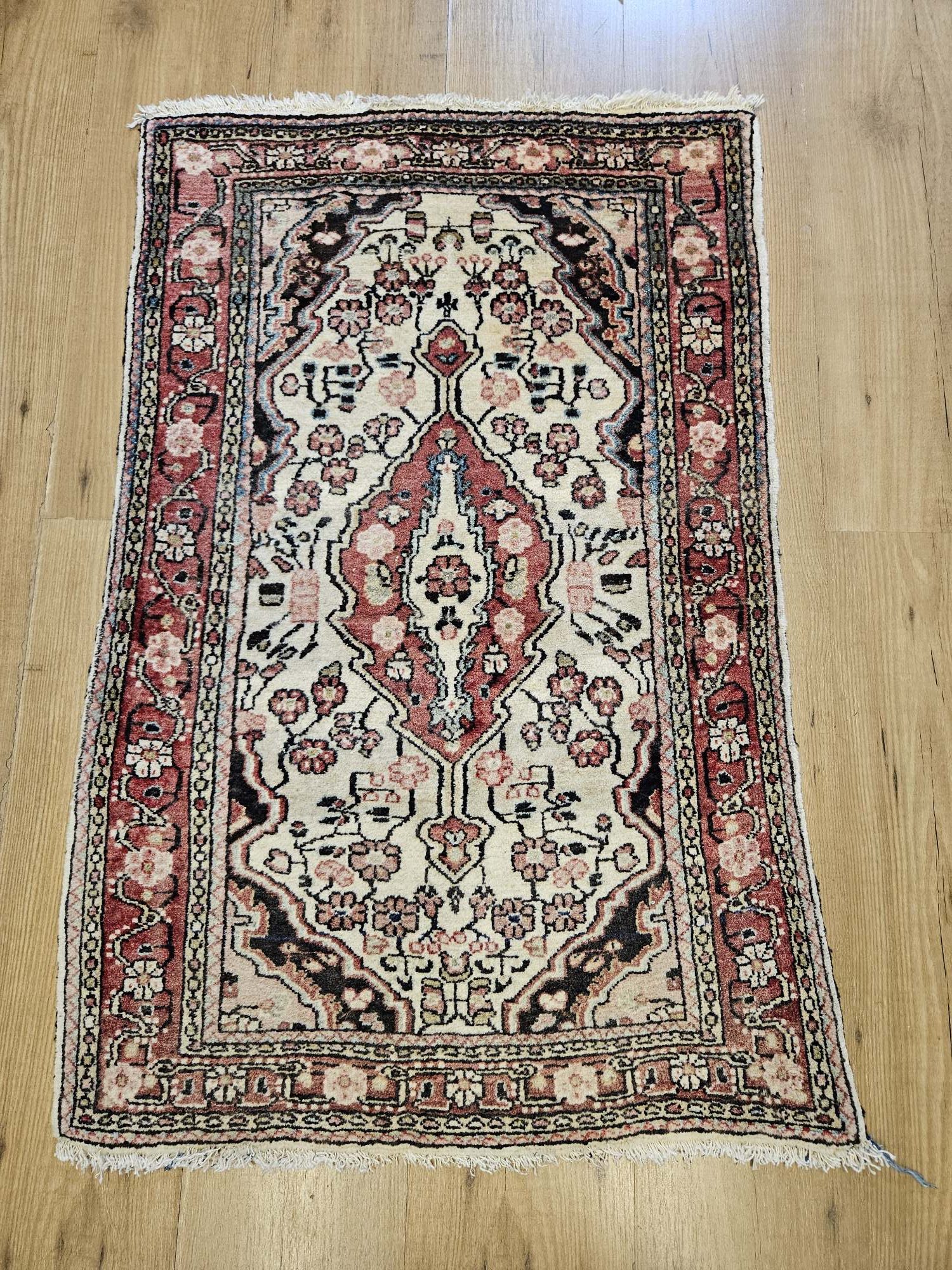 104x69 vintage handgeknoopt perzisch tapijt sarough ID33610