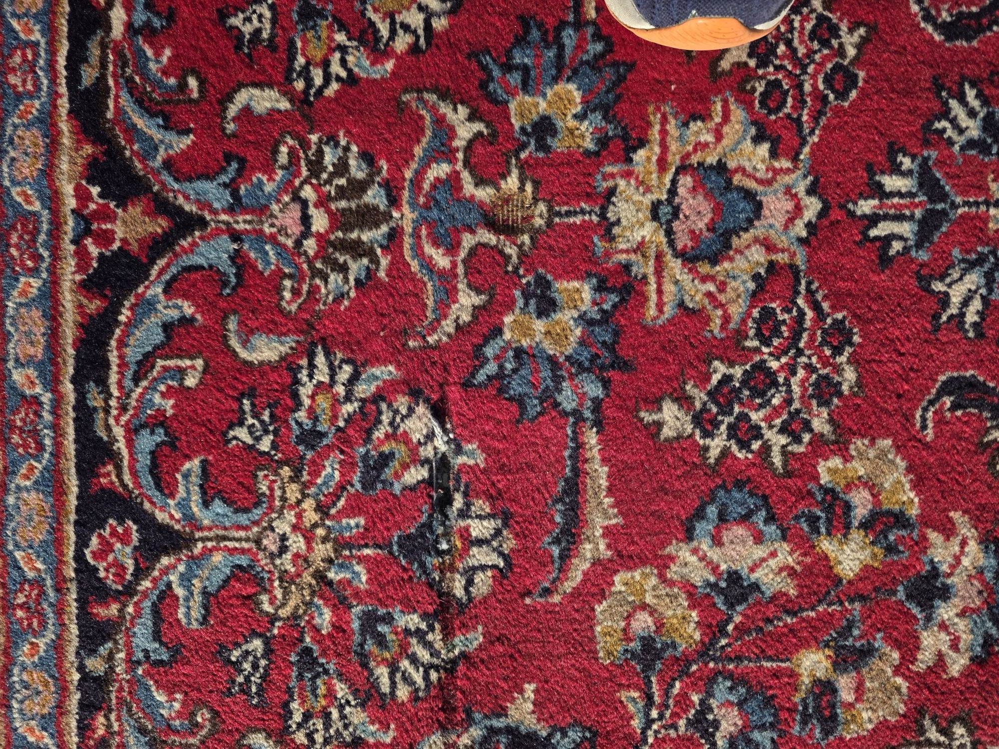 392x292 vintage handgeknoopt perzisch tapijt mashad ID33714 - Afbeelding 6