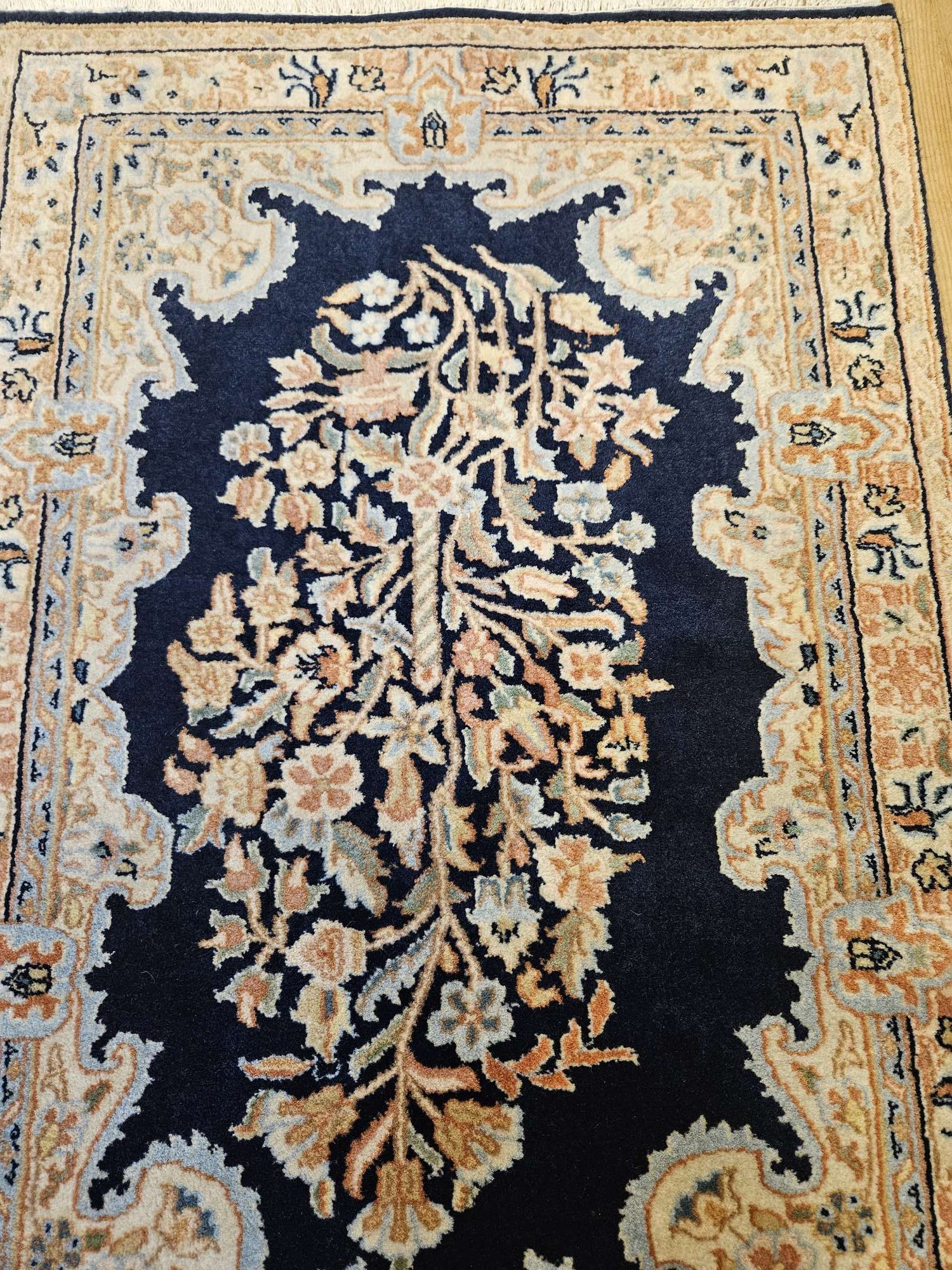 095x63 handgeknoopt oosters tapijt kirman ID33748 - Afbeelding 2