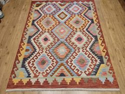 206x179 handgeweven oosterse wollen kelim ID33752