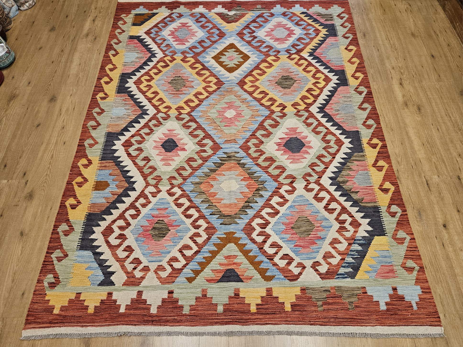 206x179 handgeweven oosterse wollen kelim ID33752
