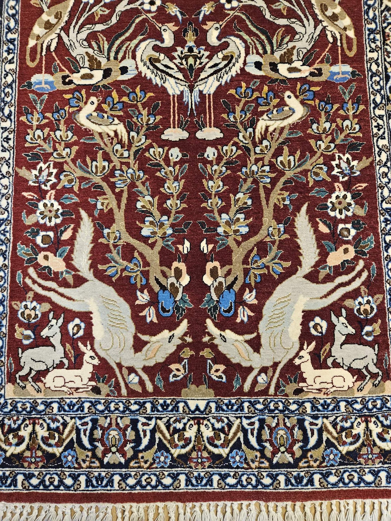 102x73 vintage handgeknoopt perzisch tapijt isfahan ID33854 - Afbeelding 2