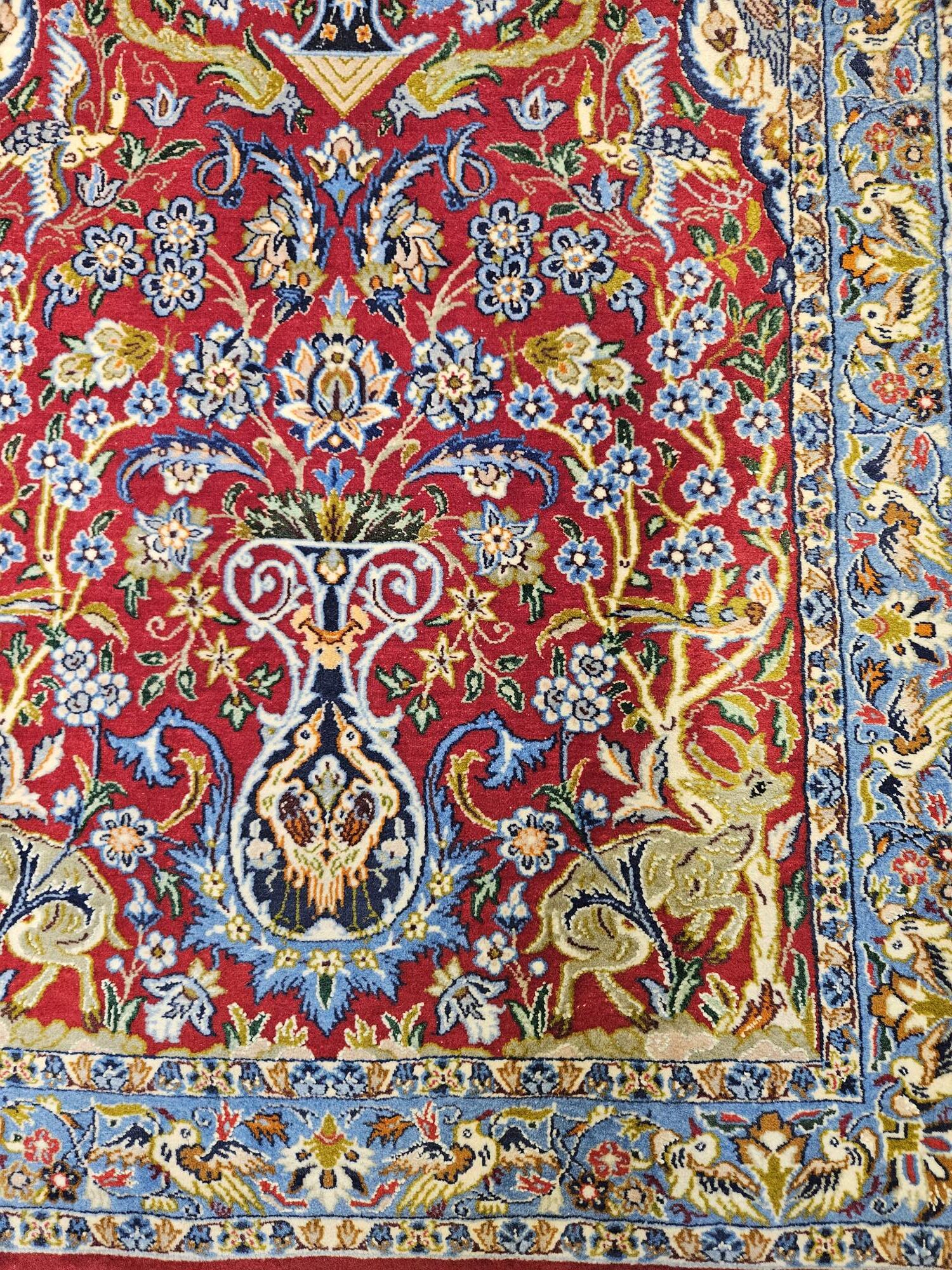 108x70 vintage handgeknoopt perzisch tapijt isfahan ID33856 - Afbeelding 2