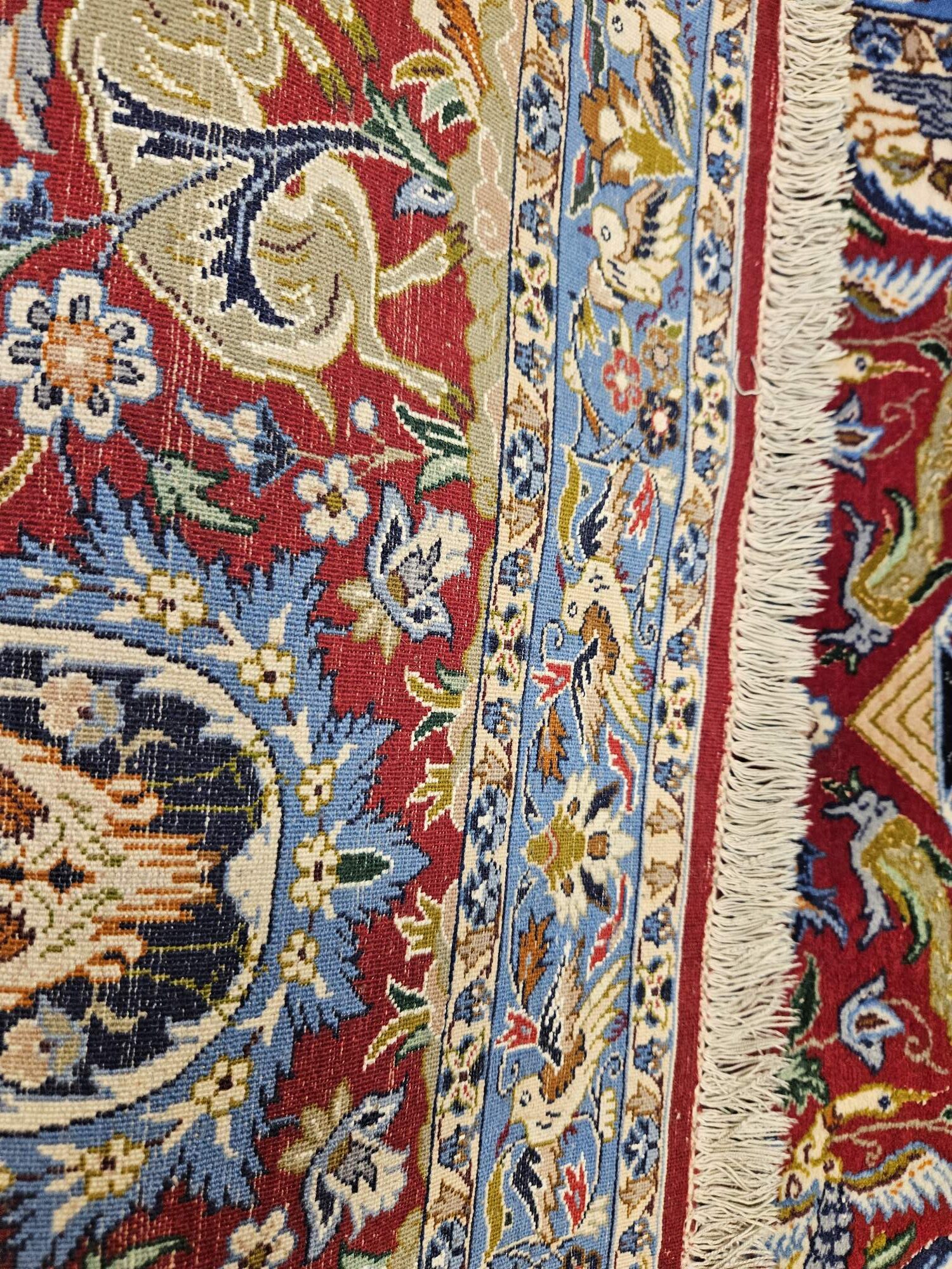 108x70 vintage handgeknoopt perzisch tapijt isfahan ID33856 - Afbeelding 3