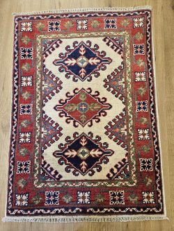 090x63 handgeknoopt oosters tapijt kazak ID33764