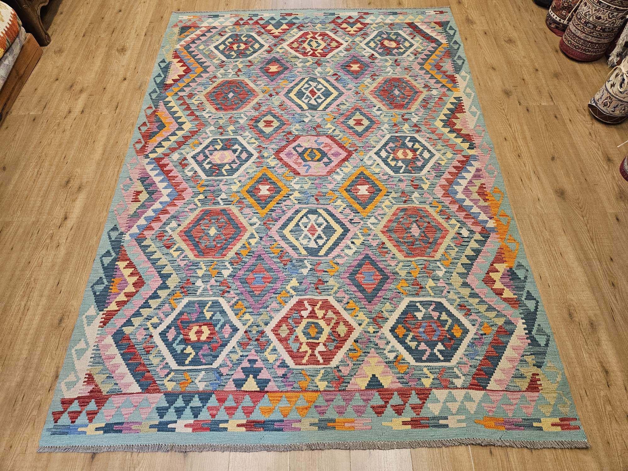 251x178 handgeweven oosterse wollen kelim ID33792