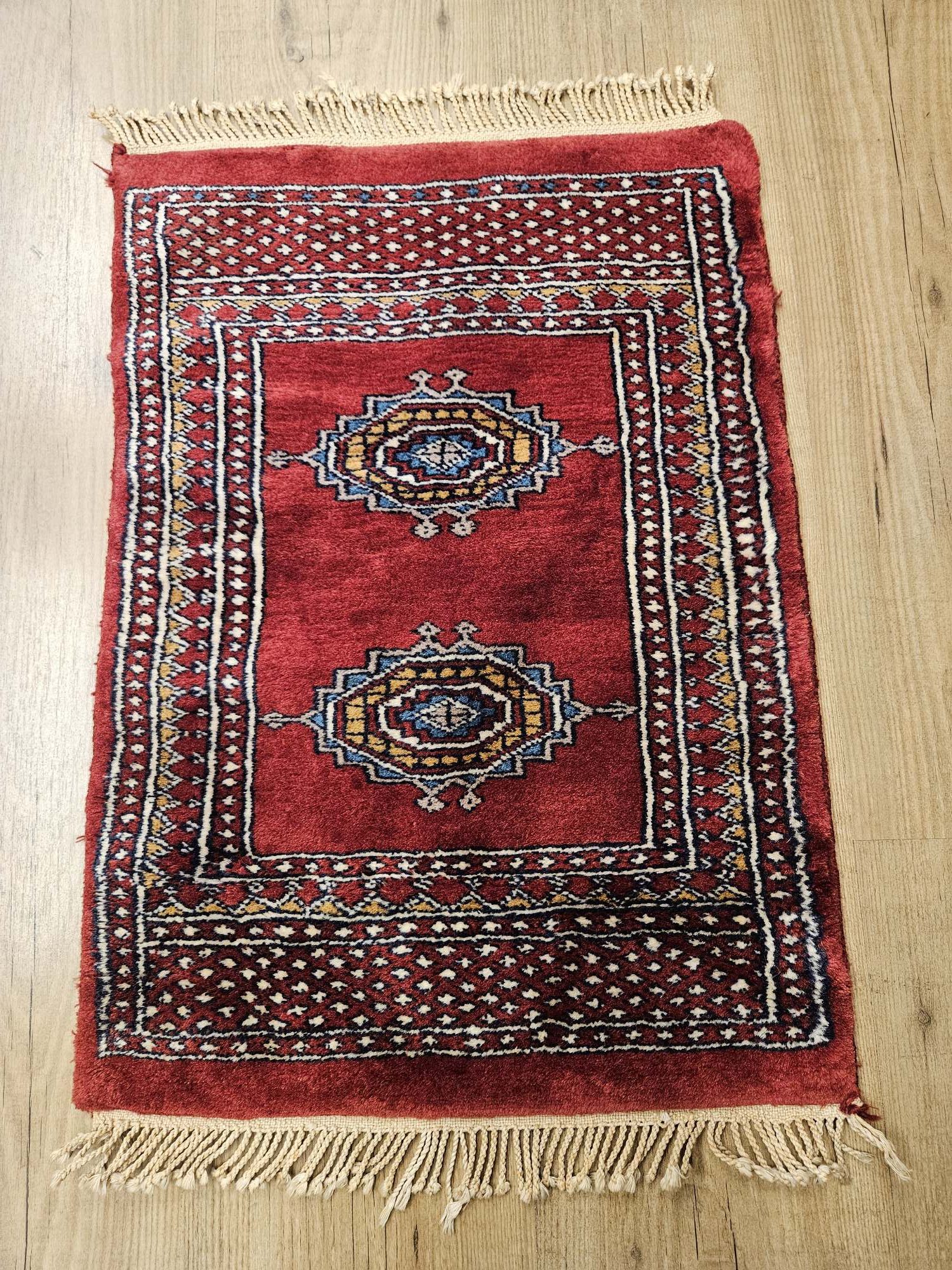 062x43 vintage handgeknoopt oosters tapijt karachi ID33820