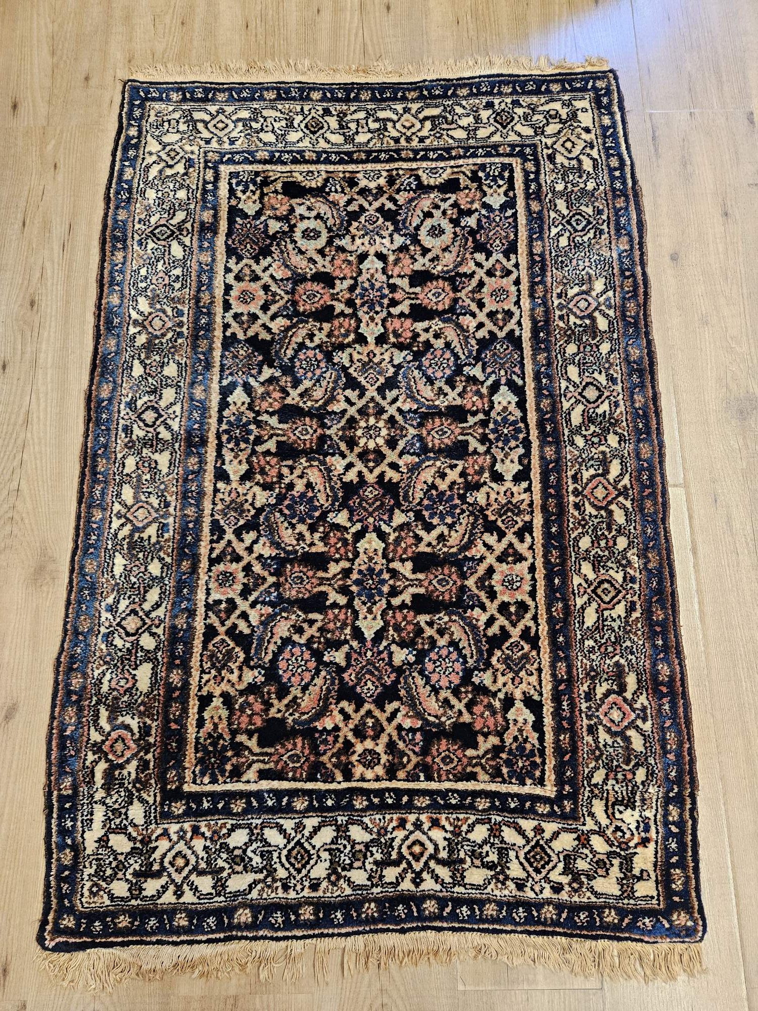 144x93 vintage handgeknoopt perzisch tapijt bidjar ID33848