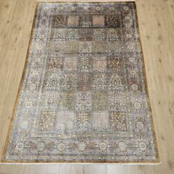 200x134 vintage handgeknoopt perzisch tapijt ghom zijde ID33858