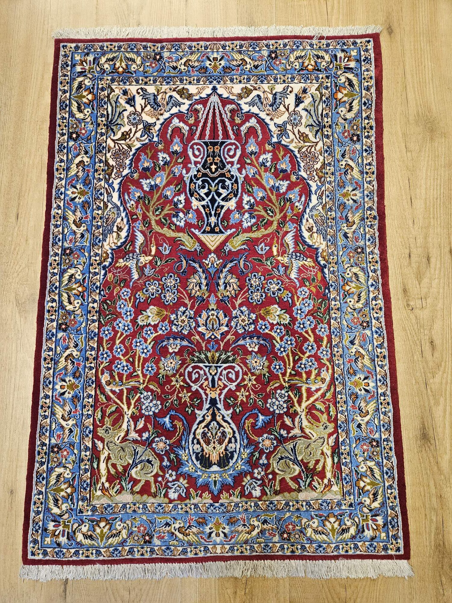 108x70 vintage handgeknoopt perzisch tapijt isfahan ID33856