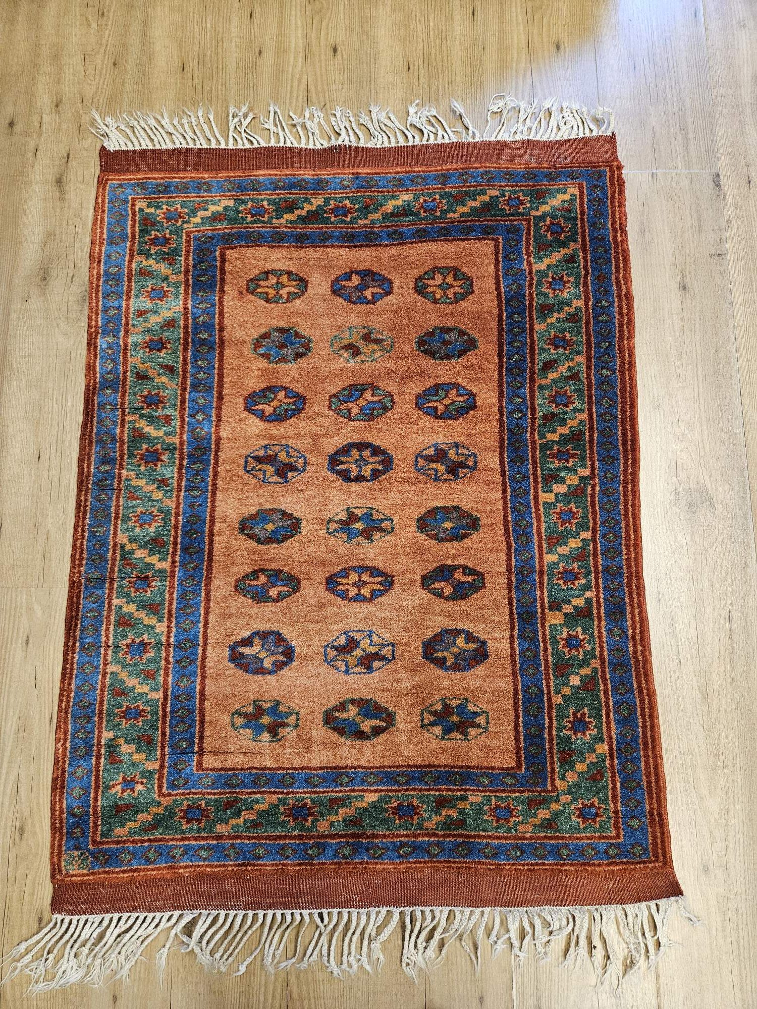 116x88 vintage handgeknoopt oosters tapijt kazak ID33846