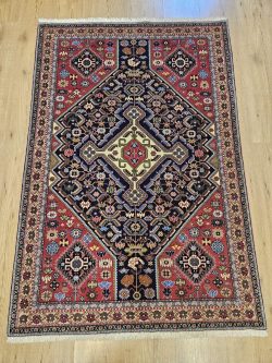 152x100 vintage handgeknoopt perzisch tapijt qashqai ID33852
