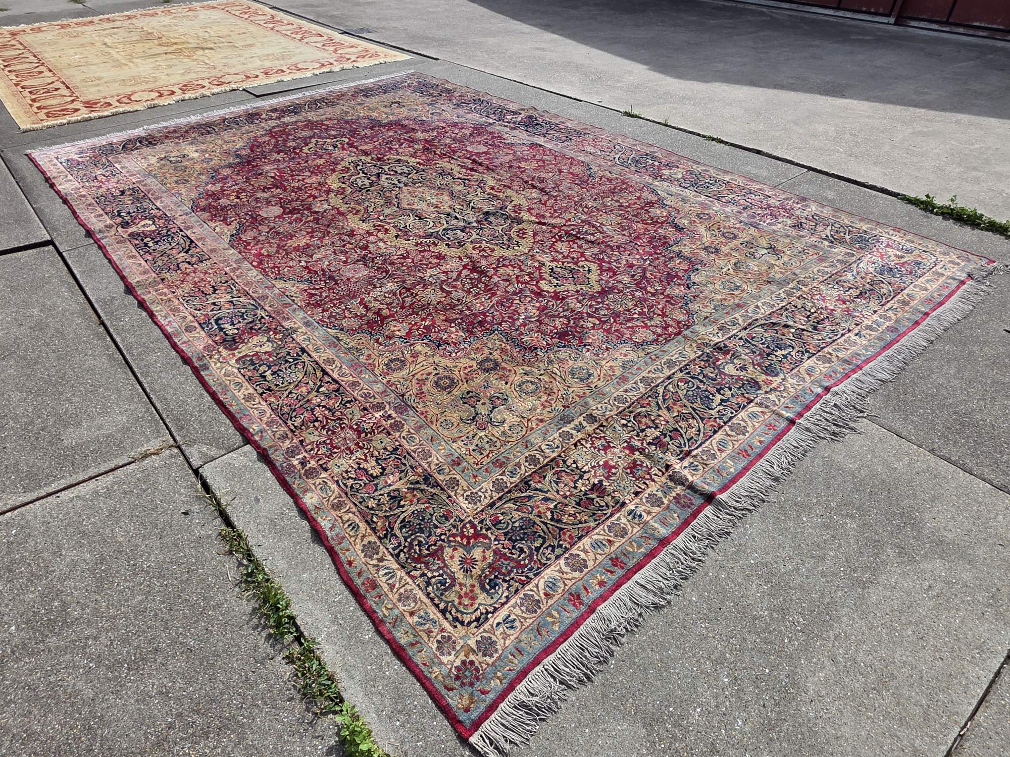 492x346 vintage handgeknoopt perzisch tapijt kirman antiek ID33906 - Afbeelding 2