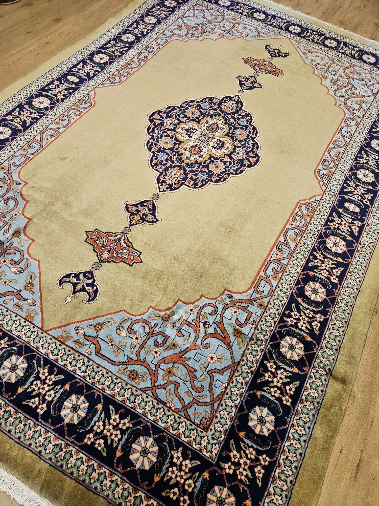 303x202 handgeknoopt perzisch tapijt tabriz ID33874 - Afbeelding 2