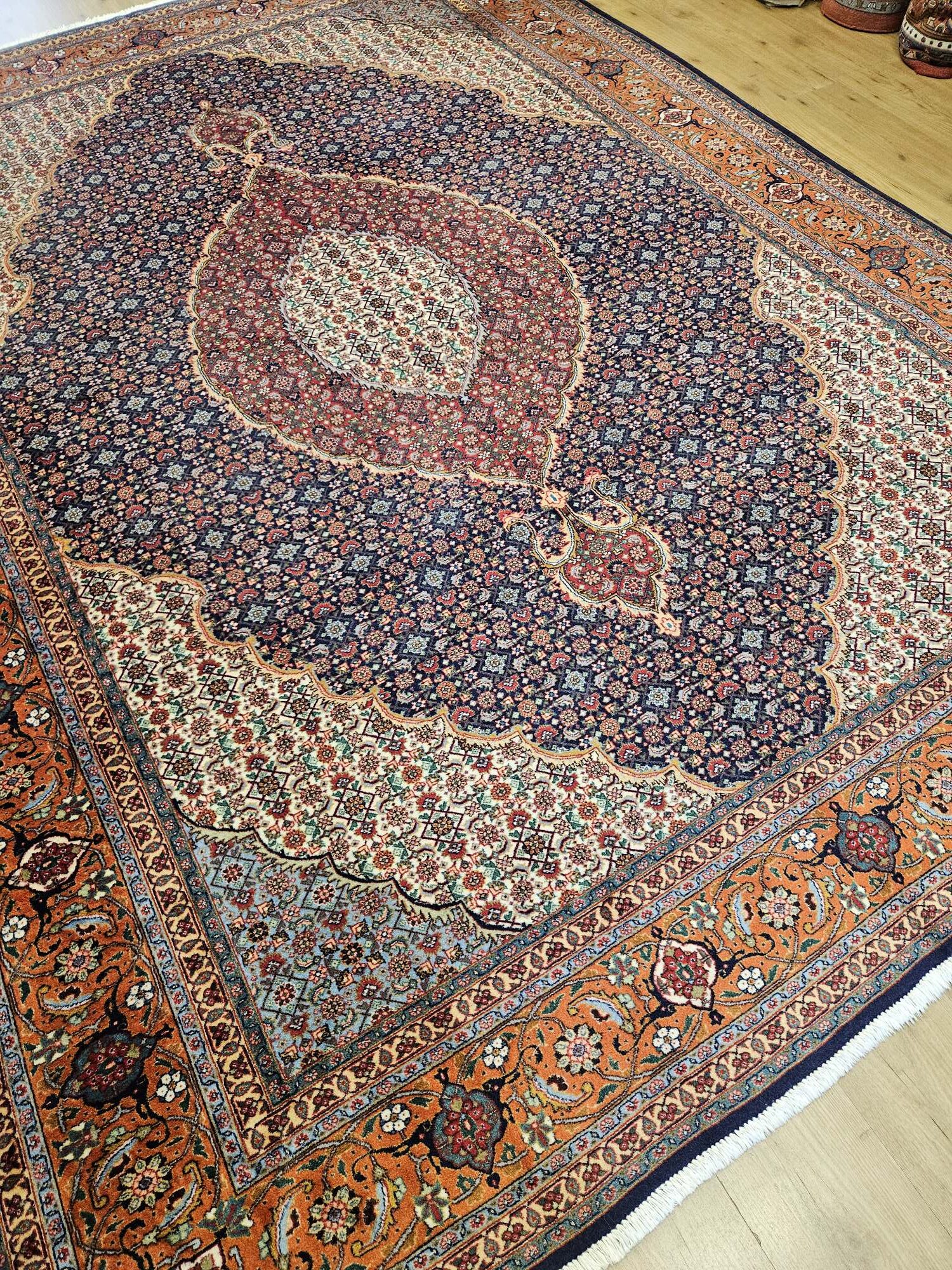 333x248 vintage handgeknoopt perzisch tapijt tabriz ID33876 - Afbeelding 2
