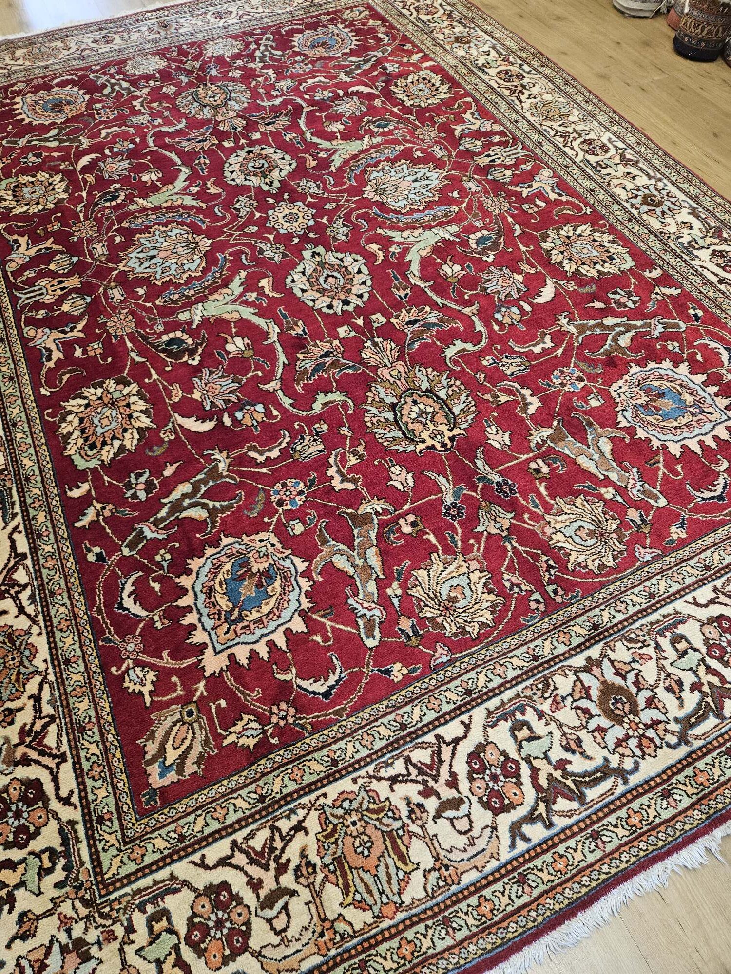 333x239 vintage handgeknoopt perzisch tapijt tabriz ID33878 - Afbeelding 2