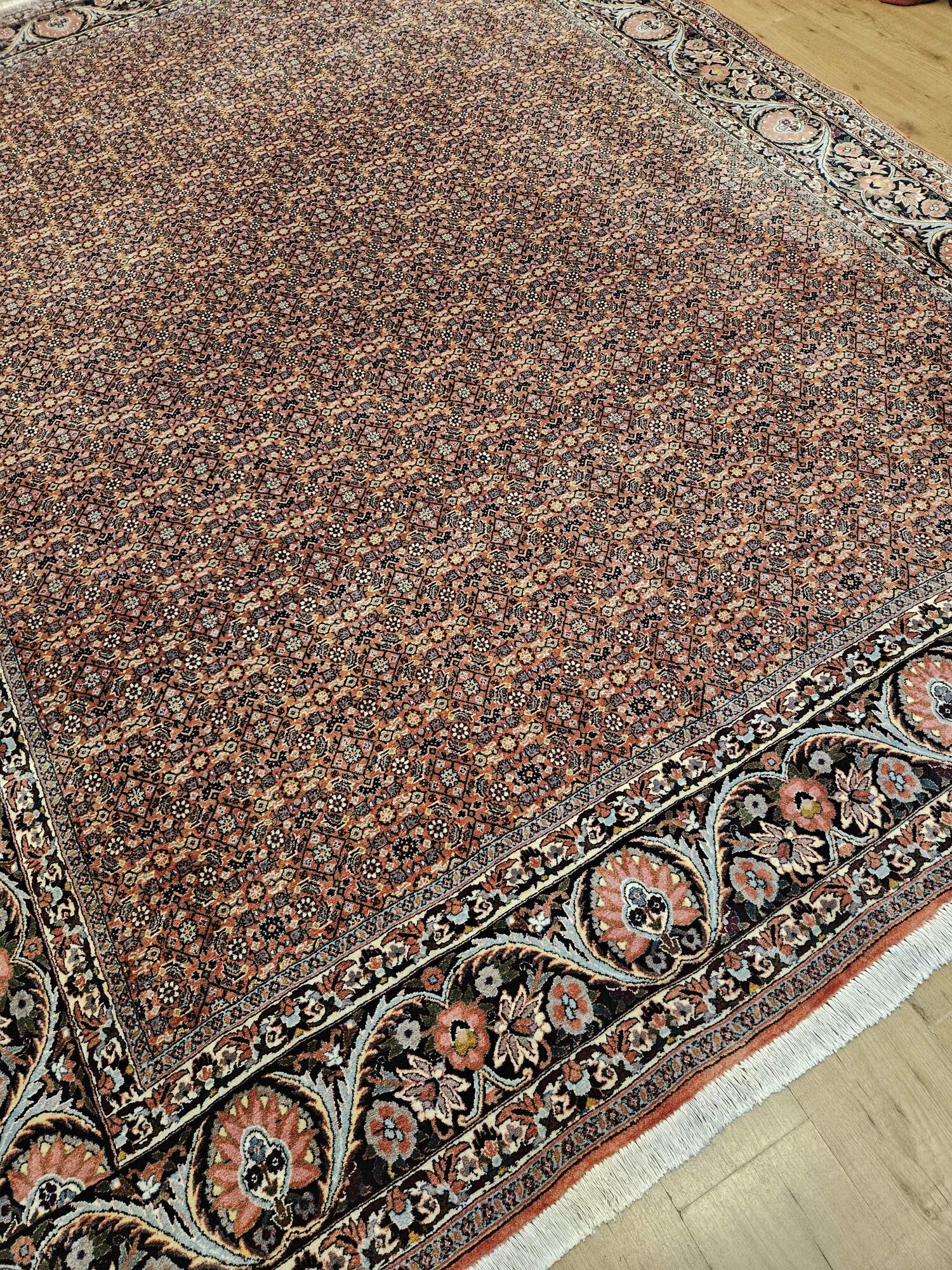 345x256 vintage handgeknoopt perzisch tapijt bidjar ID33306 - Afbeelding 2