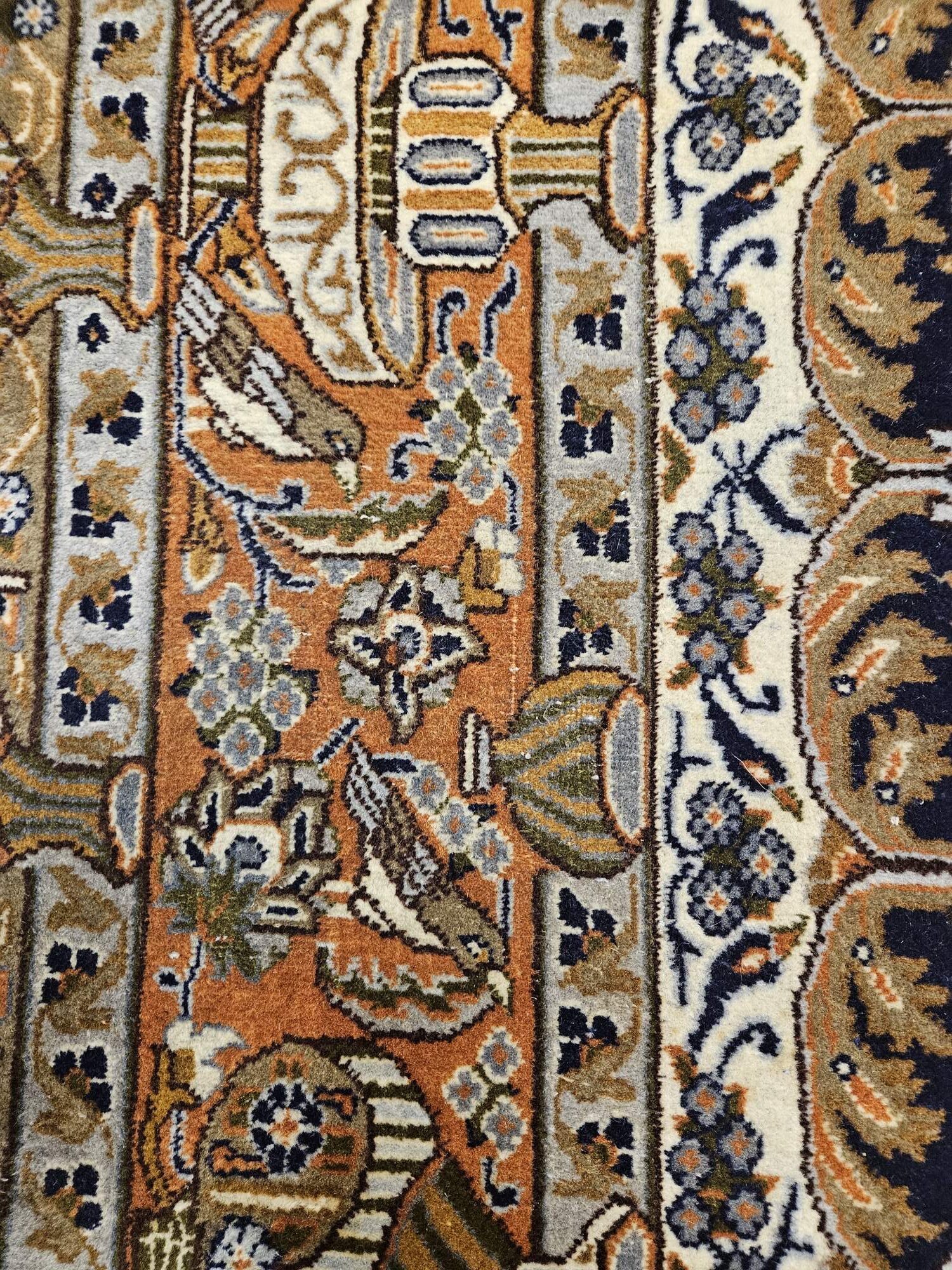 340x246 vintage handgeknoopt perzisch tapijt kashan ID33882 - Afbeelding 4