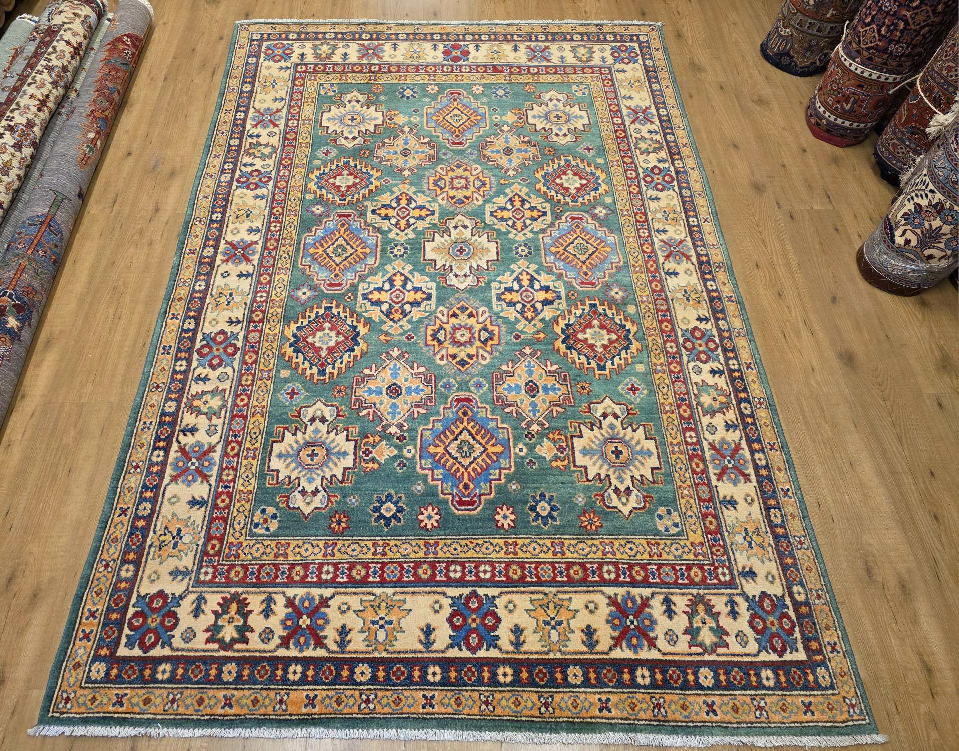 254x170 handgeknoopt oosters tapijt kazak ID33978