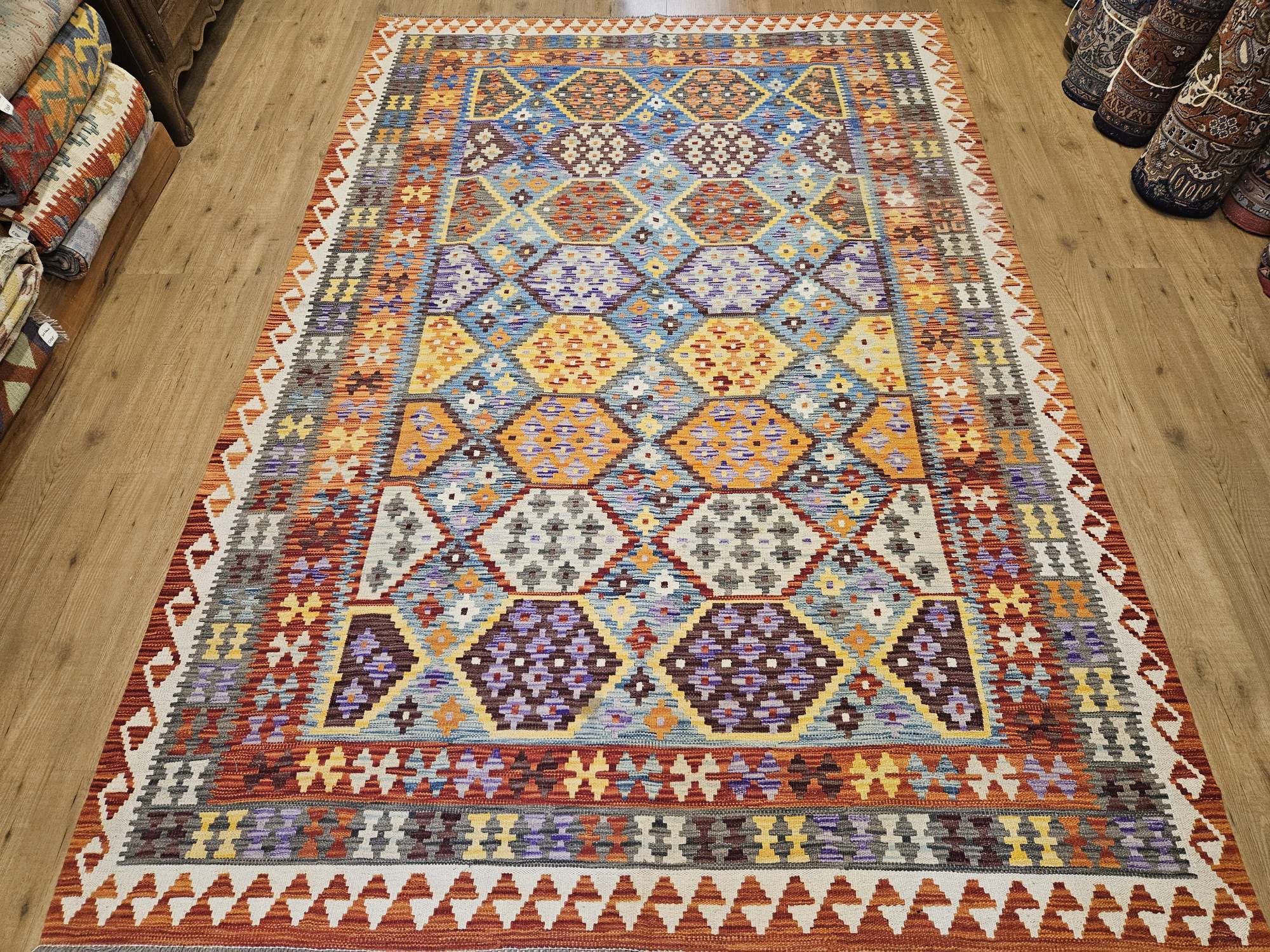 306x205 handgeweven oosterse wollen kelim ID33930