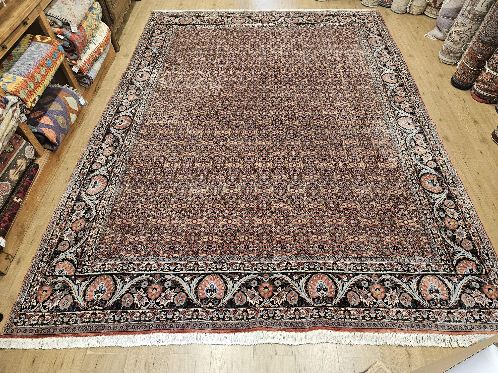 345x256 vintage handgeknoopt perzisch tapijt bidjar ID33306