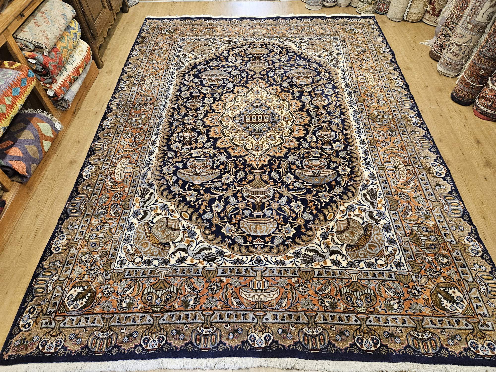 340x246 vintage handgeknoopt perzisch tapijt kashan ID33882