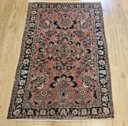 152x103 vintage handgeknoopt perzisch tapijt sarough antiek ID33938